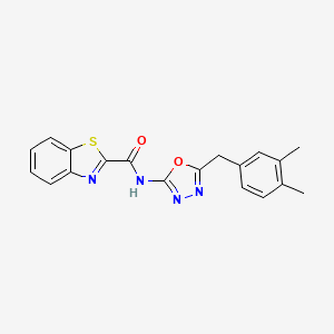 N-(5-(3,4-dimethylbenzyl)-1,3,4-oxadiazol-2-yl)benzo[d]thiazole-2-carboxamide