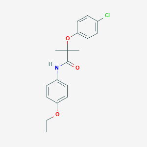 molecular formula C18H20ClNO3 B270225 2-(4-chlorophenoxy)-N-(4-ethoxyphenyl)-2-methylpropanamide 