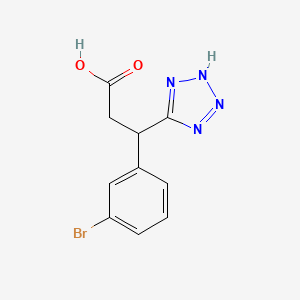 3-(3-bromophenyl)-3-(1H-1,2,3,4-tetrazol-5-yl)propanoic acid