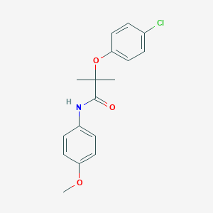 molecular formula C17H18ClNO3 B270226 2-(4-chlorophenoxy)-N-(4-methoxyphenyl)-2-methylpropanamide 