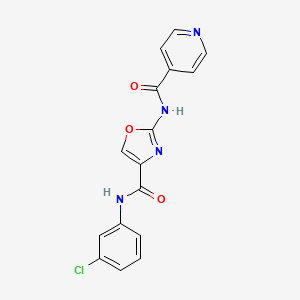N-(3-chlorophenyl)-2-(isonicotinamido)oxazole-4-carboxamide