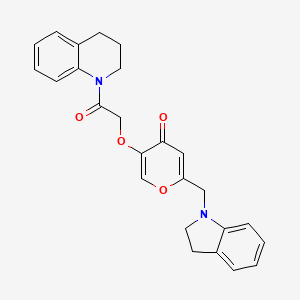 5-(2-(3,4-dihydroquinolin-1(2H)-yl)-2-oxoethoxy)-2-(indolin-1-ylmethyl)-4H-pyran-4-one