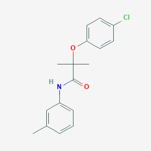 molecular formula C17H18ClNO2 B270227 2-(4-chlorophenoxy)-2-methyl-N-(3-methylphenyl)propanamide 