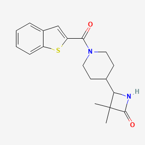 4-[1-(1-Benzothiophene-2-carbonyl)piperidin-4-yl]-3,3-dimethylazetidin-2-one