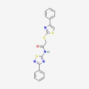 N-(3-phenyl-1,2,4-thiadiazol-5-yl)-2-[(4-phenyl-1,3-thiazol-2-yl)sulfanyl]acetamide