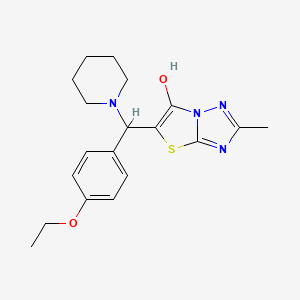 molecular formula C19H24N4O2S B2702277 5-((4-乙氧基苯基)(哌嗪-1-基)甲基)-2-甲基噻唑并[3,2-b][1,2,4]嘧啶-6-醇 CAS No. 869342-77-8