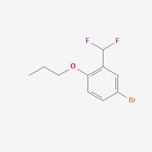 molecular formula C10H11BrF2O B2702284 4-Bromo-2-(difluoromethyl)-1-propoxybenzene CAS No. 2248287-34-3