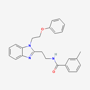 3-methyl-N-[2-[1-(2-phenoxyethyl)benzimidazol-2-yl]ethyl]benzamide
