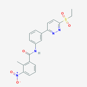N-(3-(6-(ethylsulfonyl)pyridazin-3-yl)phenyl)-2-methyl-3-nitrobenzamide