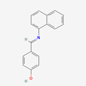 molecular formula C17H13NO B2702299 4-(Naphthalen-1-yliminomethyl)-phenol CAS No. 93324-84-6