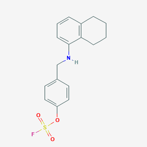 molecular formula C17H18FNO3S B2702303 5-[(4-Fluorosulfonyloxyphenyl)methylamino]-1,2,3,4-tetrahydronaphthalene CAS No. 2411291-47-7
