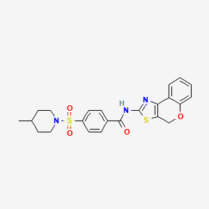 molecular formula C23H23N3O4S2 B2702304 N-(4H-chromeno[4,3-d]thiazol-2-yl)-4-((4-methylpiperidin-1-yl)sulfonyl)benzamide CAS No. 442557-18-8