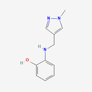 molecular formula C11H13N3O B2702311 2-(((1-Methyl-1H-pyrazol-4-yl)methyl)amino)phenol CAS No. 1006336-91-9