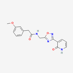 molecular formula C17H16N4O4 B2702312 2-(3-甲氧基苯基)-N-((3-(2-氧代-1,2-二氢吡啶-3-基)-1,2,4-噁二唑-5-基)甲基)乙酰胺 CAS No. 1904223-87-5