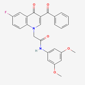 2-(3-benzoyl-6-fluoro-4-oxoquinolin-1(4H)-yl)-N-(3,5-dimethoxyphenyl)acetamide