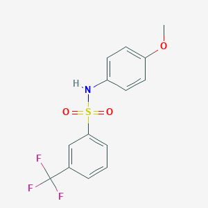 molecular formula C14H12F3NO3S B270233 N-(4-methoxyphenyl)-3-(trifluoromethyl)benzenesulfonamide 