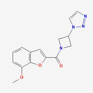 (3-(1H-1,2,3-triazol-1-yl)azetidin-1-yl)(7-methoxybenzofuran-2-yl)methanone