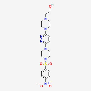 2-(4-(6-(4-((4-Nitrophenyl)sulfonyl)piperazin-1-yl)pyridazin-3-yl)piperazin-1-yl)ethanol