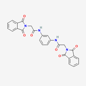 2-(1,3-dioxoisoindol-2-yl)-N-[3-[[2-(1,3-dioxoisoindol-2-yl)acetyl]amino]phenyl]acetamide