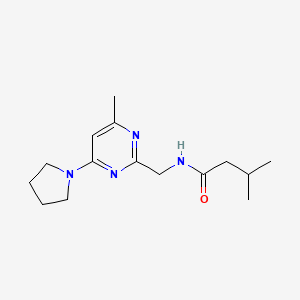 3-methyl-N-((4-methyl-6-(pyrrolidin-1-yl)pyrimidin-2-yl)methyl)butanamide