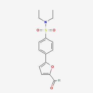 molecular formula C15H17NO4S B2702353 N,N-二乙基-4-(5-甲酰基呋喃-2-基)苯磺酰胺 CAS No. 554405-21-9