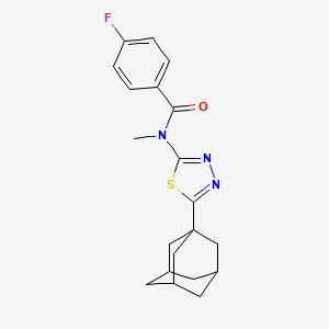 N-[5-(1-adamantyl)-1,3,4-thiadiazol-2-yl]-4-fluoro-N-methylbenzamide