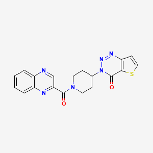 molecular formula C19H16N6O2S B2702363 3-(1-(quinoxaline-2-carbonyl)piperidin-4-yl)thieno[3,2-d][1,2,3]triazin-4(3H)-one CAS No. 2034465-86-4