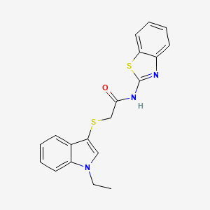N-(1,3-benzothiazol-2-yl)-2-(1-ethylindol-3-yl)sulfanylacetamide