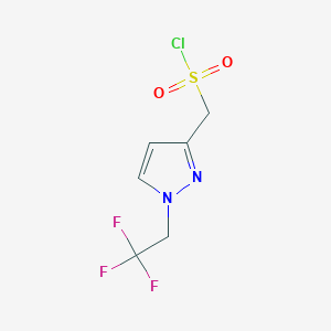 [1-(2,2,2-trifluoroethyl)-1H-pyrazol-3-yl]methanesulfonyl chloride