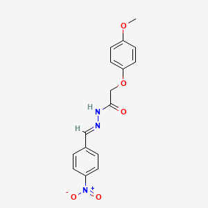 (E)-2-(4-methoxyphenoxy)-N'-(4-nitrobenzylidene)acetohydrazide