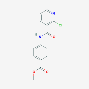 molecular formula C14H11ClN2O3 B270239 Methyl 4-{[(2-chloro-3-pyridinyl)carbonyl]amino}benzoate 