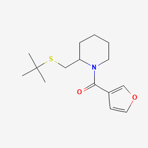 molecular formula C15H23NO2S B2702393 (2-((Tert-butylthio)methyl)piperidin-1-yl)(furan-3-yl)methanone CAS No. 2034495-84-4