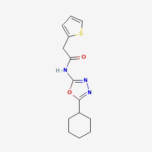 N-(5-cyclohexyl-1,3,4-oxadiazol-2-yl)-2-(thiophen-2-yl)acetamide