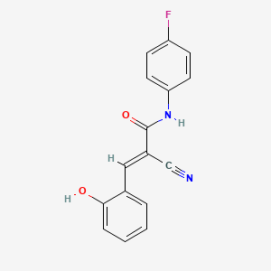 (E)-2-cyano-N-(4-fluorophenyl)-3-(2-hydroxyphenyl)prop-2-enamide