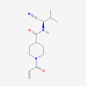N-[(1R)-1-Cyano-2-methylpropyl]-1-prop-2-enoylpiperidine-4-carboxamide