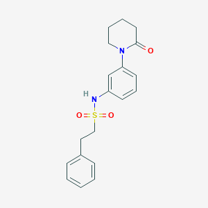 molecular formula C19H22N2O3S B2702409 N-(3-(2-oxopiperidin-1-yl)phenyl)-2-phenylethanesulfonamide CAS No. 941893-57-8