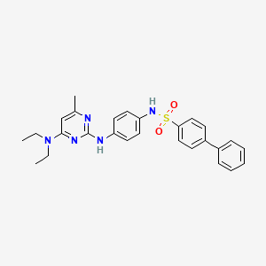 N-(4-{[4-(diethylamino)-6-methylpyrimidin-2-yl]amino}phenyl)biphenyl-4-sulfonamide