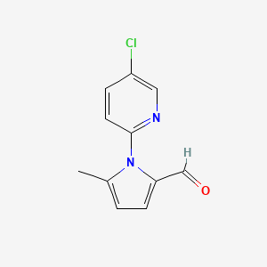 molecular formula C11H9ClN2O B2702419 1-(5-chloropyridin-2-yl)-5-methyl-1H-pyrrole-2-carbaldehyde CAS No. 931985-67-0