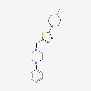 1-{[2-(4-Methylpiperidino)-1,3-thiazol-5-yl]methyl}-4-phenylpiperazine