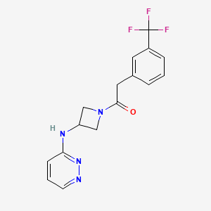 1-{3-[(Pyridazin-3-yl)amino]azetidin-1-yl}-2-[3-(trifluoromethyl)phenyl]ethan-1-one