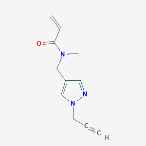 N-Methyl-N-[(1-prop-2-ynylpyrazol-4-yl)methyl]prop-2-enamide