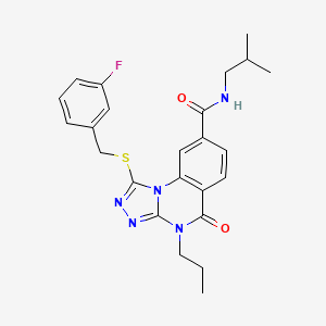 1-[(3-fluorobenzyl)thio]-N-isobutyl-5-oxo-4-propyl-4,5-dihydro[1,2,4]triazolo[4,3-a]quinazoline-8-carboxamide