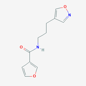 molecular formula C11H12N2O3 B2702452 N-[3-(1,2-oxazol-4-yl)propyl]furan-3-carboxamide CAS No. 1904313-38-7