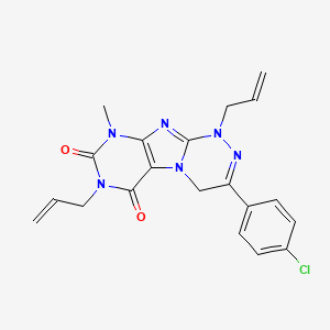 1,7-diallyl-3-(4-chlorophenyl)-9-methyl-7,9-dihydro-[1,2,4]triazino[3,4-f]purine-6,8(1H,4H)-dione