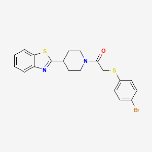 1-[4-(1,3-Benzothiazol-2-yl)piperidino]-2-[(4-bromophenyl)sulfanyl]-1-ethanone
