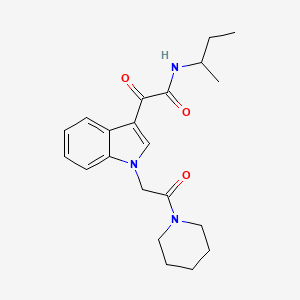 N-(sec-butyl)-2-oxo-2-(1-(2-oxo-2-(piperidin-1-yl)ethyl)-1H-indol-3-yl)acetamide