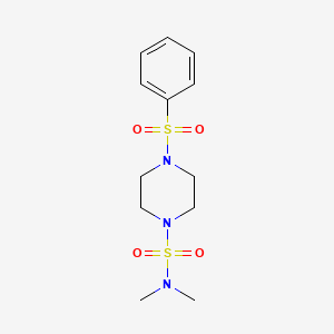4-(benzenesulfonyl)-N,N-dimethylpiperazine-1-sulfonamide
