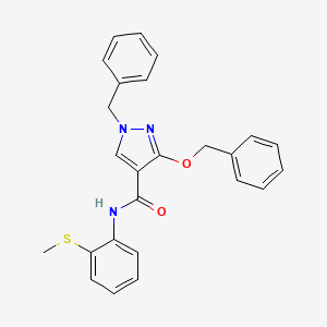B2702467 1-benzyl-3-(benzyloxy)-N-(2-(methylthio)phenyl)-1H-pyrazole-4-carboxamide CAS No. 1014090-84-6