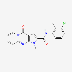 molecular formula C19H15ClN4O2 B2702469 N-(3-chloro-2-methylphenyl)-1-methyl-4-oxo-1,4-dihydropyrido[1,2-a]pyrrolo[2,3-d]pyrimidine-2-carboxamide CAS No. 864854-23-9
