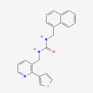 1-(Naphthalen-1-ylmethyl)-3-((2-(thiophen-3-yl)pyridin-3-yl)methyl)urea